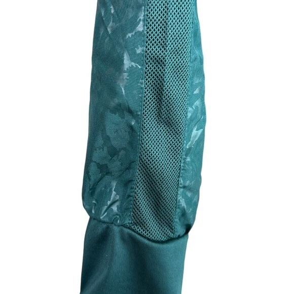 Zyia Active Hoodie Jacket Teal Green Leopard Print Windbreaker Full Zip Size M - Picture 6 of 15